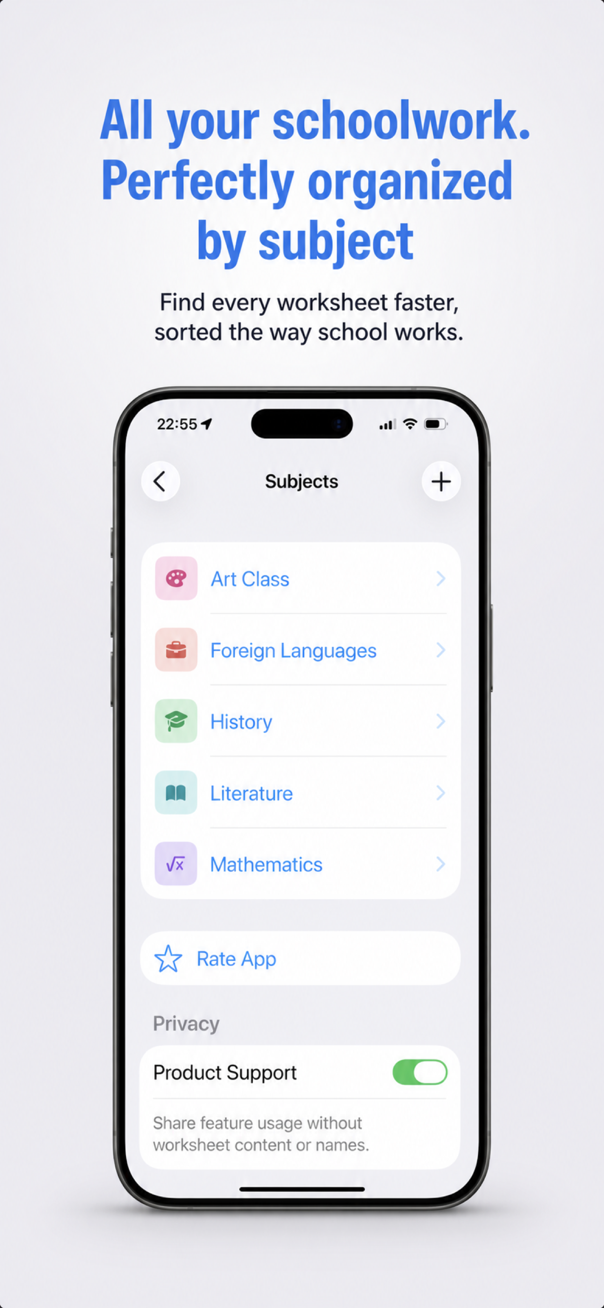Pegify – Worksheets organized by subject